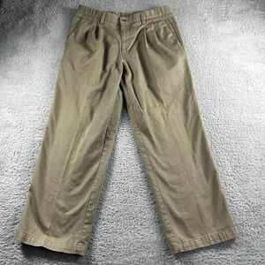Vintage Dockers Chino Pants Mens 34x29 (32x27) Pleated Khaki‎ Stretch Waist Y2K